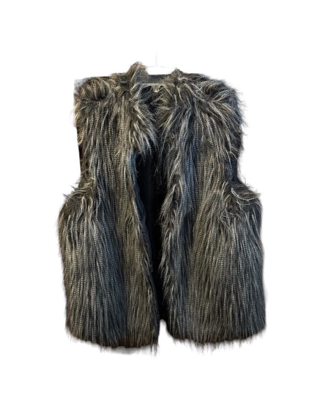 New Directions Faux Fur Vest Large